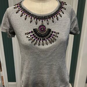 Embellished Silver sweater